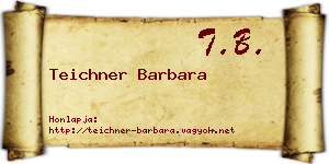 Teichner Barbara névjegykártya